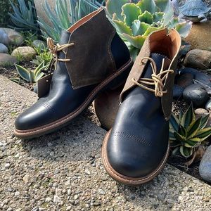OluKai Two-Tone Leather Chukka Boots